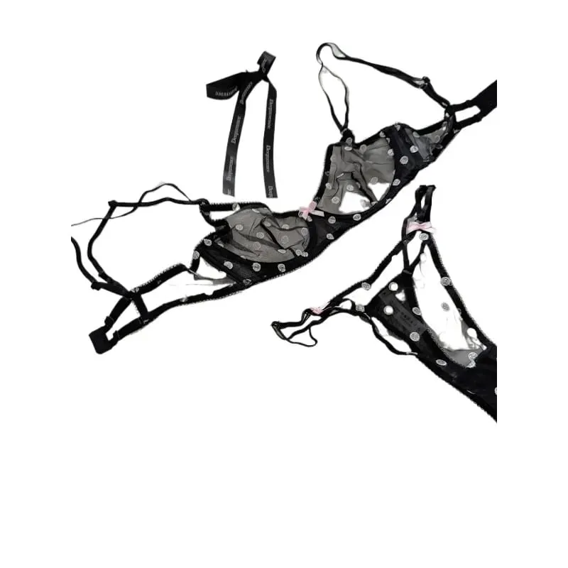 Panty Bra Set Женский Бюстгальтер В Французском Стиле Тонкая Сетка Без Косточек Поддержка Большого Размера Tushy BANERDANNI