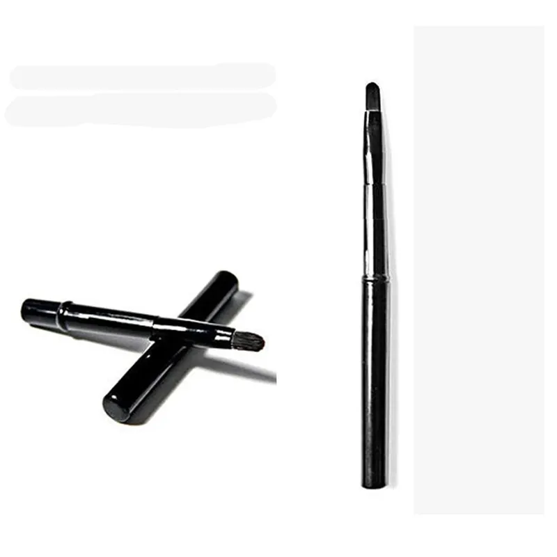 Makeup Lip Brushes Lipliner brushes Black with Cap Retractable Lipstick Brush Travel Portable lip scrub brush Gloss Makeup Brush