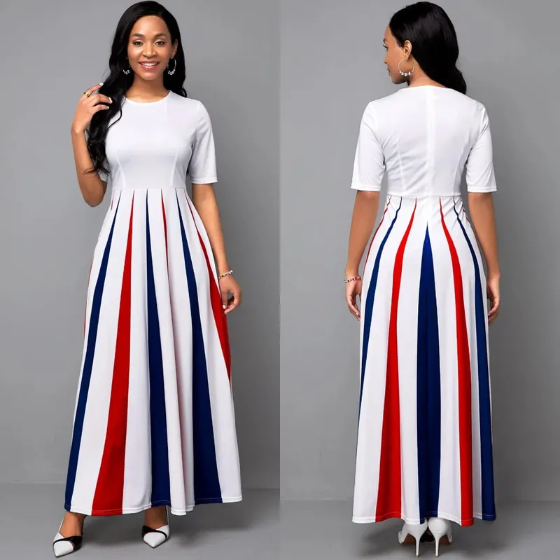 Women New Loose Boho Vintage Ruffles Befree Spring Elegant Party 5XL Dress Large Big Summer Party Maxi Dresses