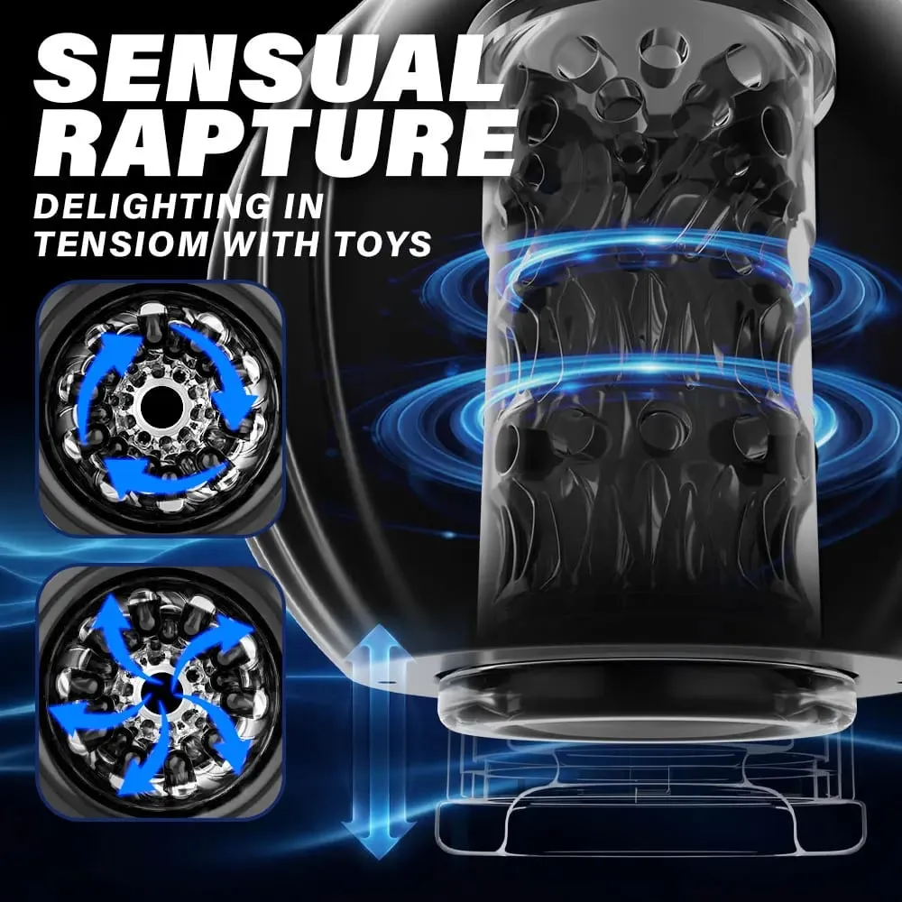 Telescopic Rotation Male Masturbator 3D Realistic Sleeve Vagina Masturbation Equipment Sex Toys for Men Automatic Mastubator