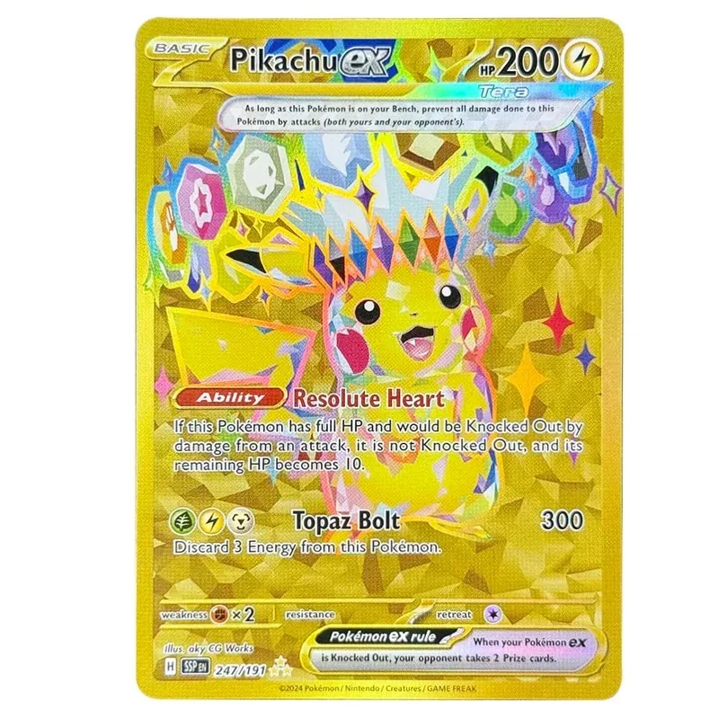 PKM English Single Card Surging Sparks Latios Hydreigon Pikachu Milotic Kingdra Game Trading Collection PTCG Proxy Toys Gifts