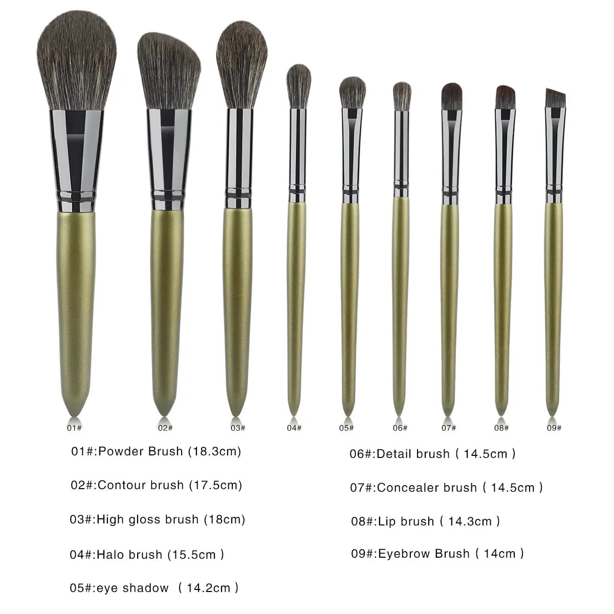 9PCS Makeup Brushes Set Eye Shadow Foundation Powder Contour Makeup Brush Cosmetic Beauty Tool Kit Free Shipping