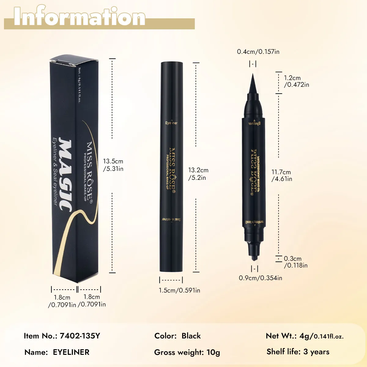 Black Eyeliner Liquid Long Lasting Eyeliner Pen Rich Delicate Color Smooth Application Daily Eye Makeup Cosmetic Pen — image 6