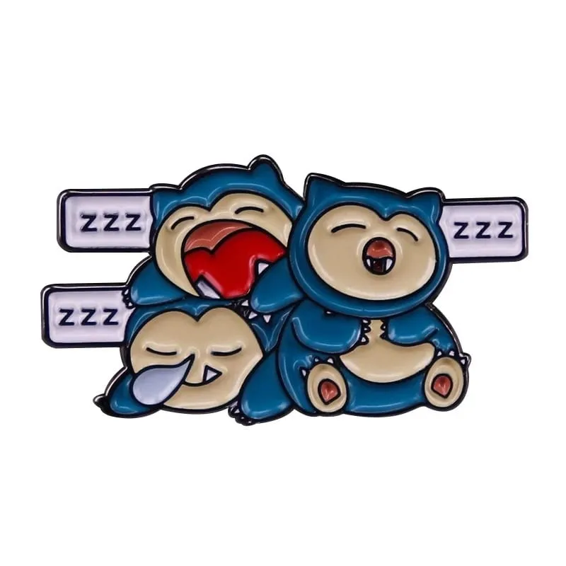 Anime Games Snorlax Enamel Pins Collect Pokemon Sylveon Metal Cartoon Brooch Backpack Hat Bag Collar Lapel Badges