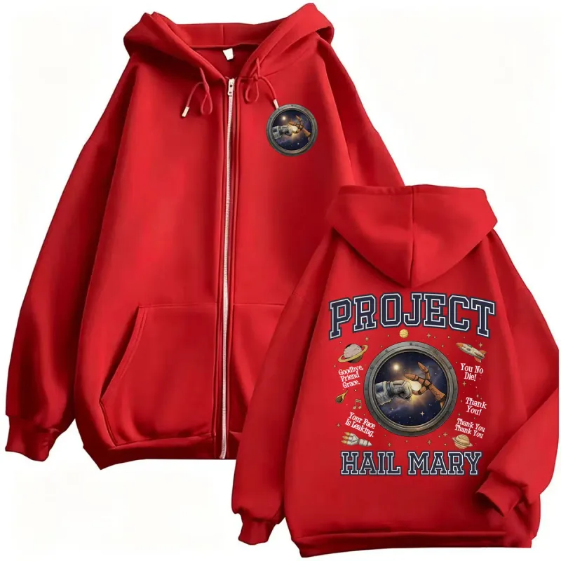 Project Hail Mary Sweatshirts Jacke Mäntel Rocky Jazz Hands Amaze Zip Up Hoodies Männer Frauen Mode Hochwertige Reißverschlusspullover