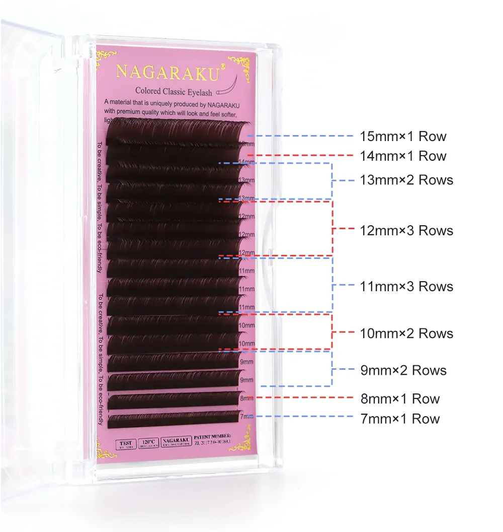 Light Brown Mix Eyelash 7-15mm Mink Lash False Individual Faux Eyelashes Cilia Extension for Eye Beauty