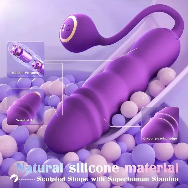 Clitoral stimulation Insert G-spot dildo Vibrator Clitoral vibrator 10 kinds of vibration 9 kinds of thrust dildo sex toys 18+ — image 4