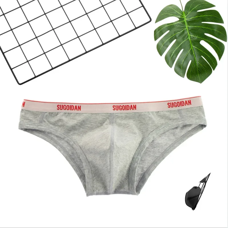 Narrow Belt Cotton Men's Sexy Ultra Low Waist Tight Breathable Men's Triangles Small Underwear Bikini