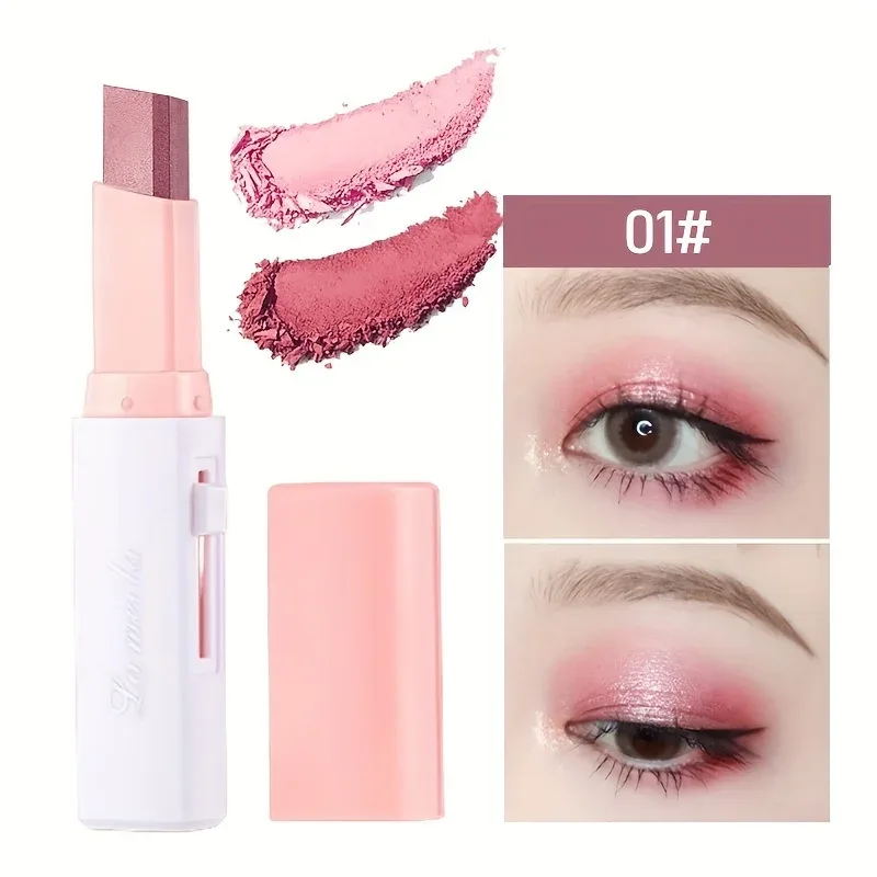 2 In 1 Pearly Highlighter Eyeshadow Stick Makeup Waterproof Long Lasting Glitter Eyeshadow Eyeliner Stick Eyes Makeup Cosmetics — image 12