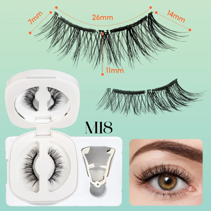 Soft Magnetic Eyelashes No Glue Needed Reusable Natural Look 3D Lashes Easy Apply Soft Magnetic Lashes Kit for Eye Makeup