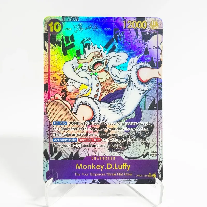 (EN/JP) ONE PIECE GAME Card Monkey D Luffy OP05-119 Manga SP Gold/Silver High Quality Textured Flagship Proxy Cards