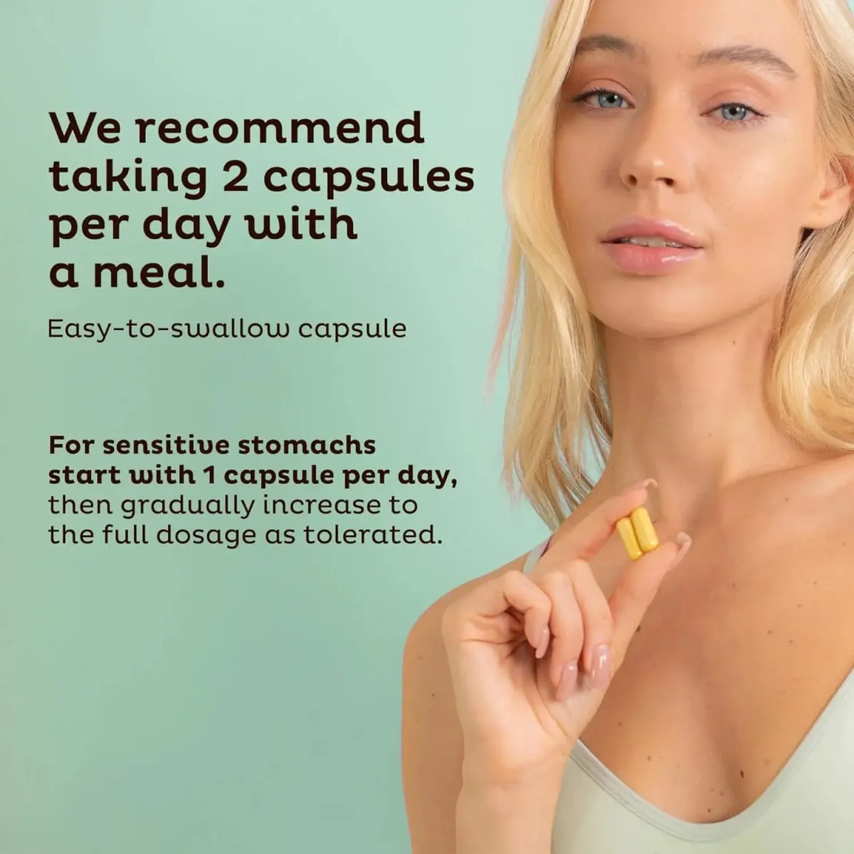 Gut health relief supplement supports leaky gut and digestive system relieves constipation bloating and gas 60 capsules