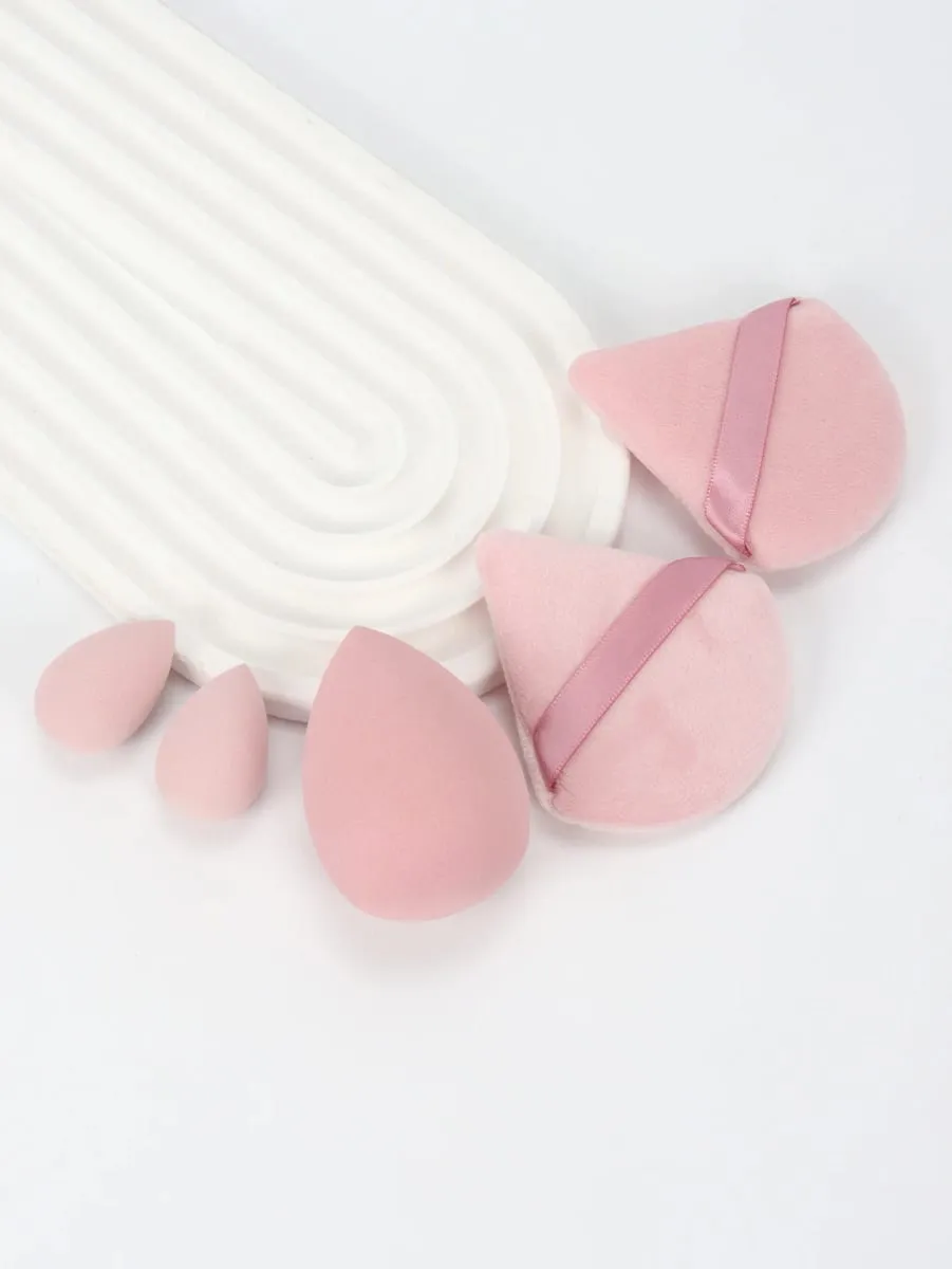 5Pcs Professional Makeup Sponge Set - Soft Gentle Multi-Purpose Tools for Perfect Foundation Powder and Blush Application