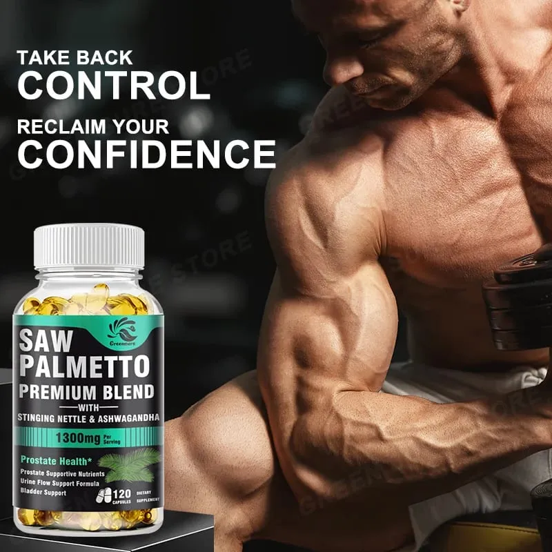 Men's Saw Palmetto Stinging Nettle Ashwagandha Lycopene - Bladder and Urinary Relief Men's Prostate Supplement