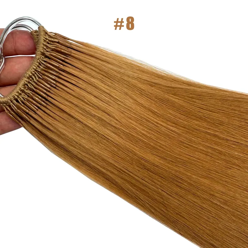 Straight Korea Popular Cotton String Twins Tip Hair Extensions Brazilian Remy Hair 0.5G/Pcs Keratin I-Tip Human Hair For Woman