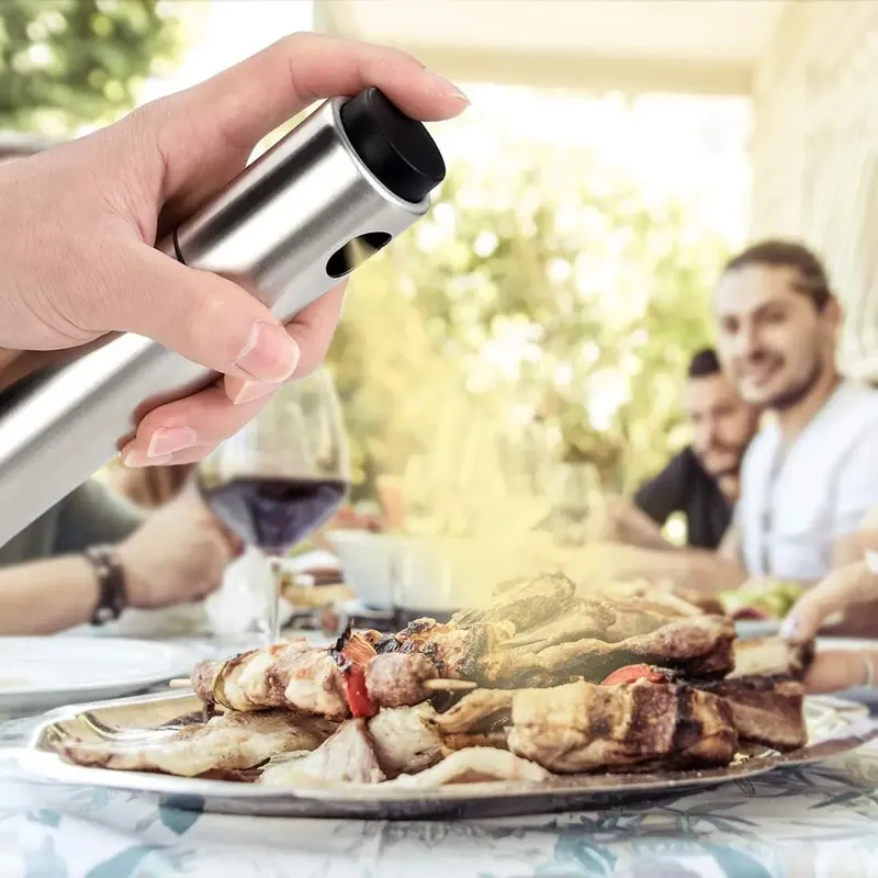 100ML 304 Stainless Steel BBQ Olive Oil Spray Diffuser For Kitchen Dispenser Bottle Squirt Container Vinegar Fuel Injection Pot — image 7