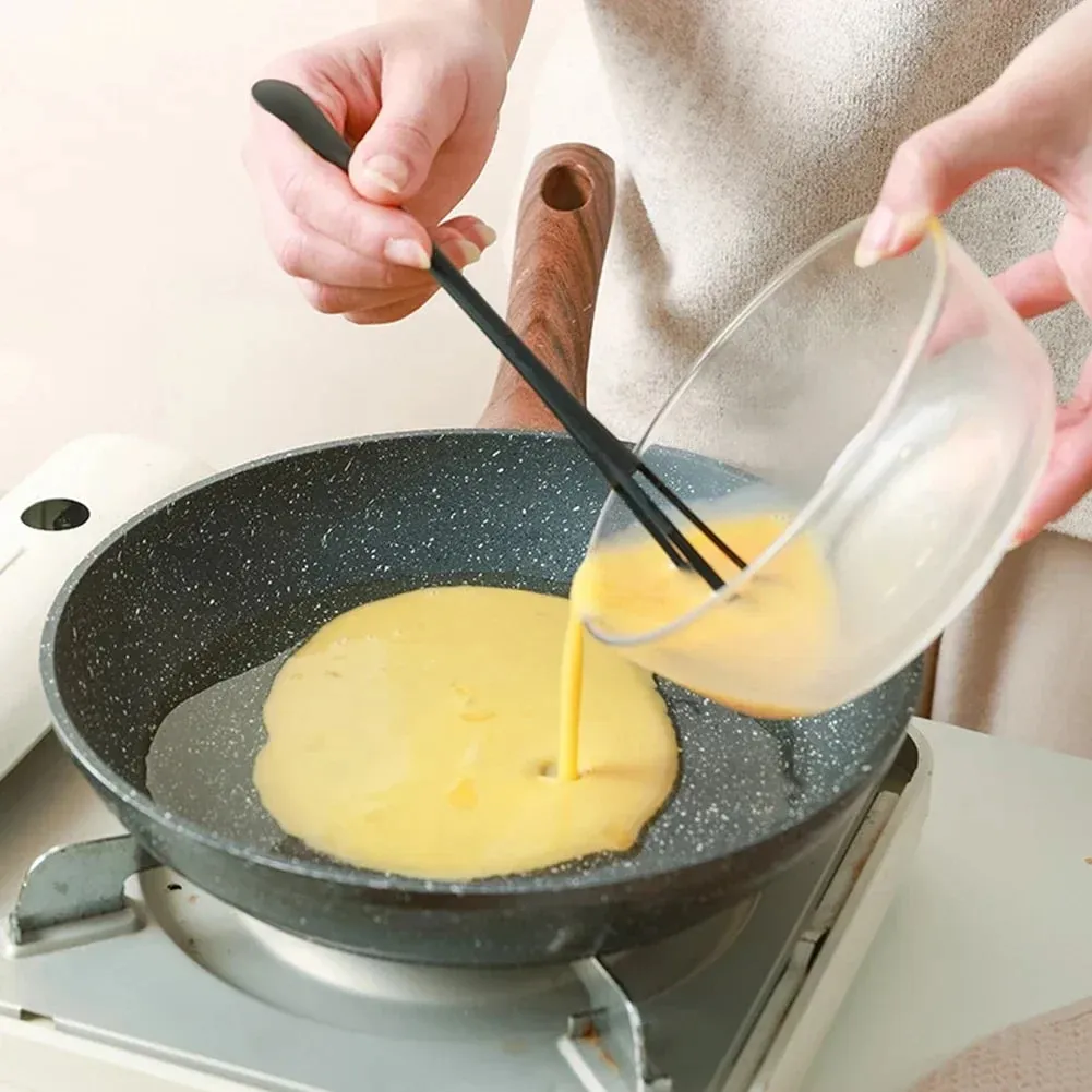 1PC Egg Whisk Plastic Multifunctional Mini Hand Egg Beater Kitchen Utensil with Teaspoon Egg Baking Tools Cream Stirring Stick