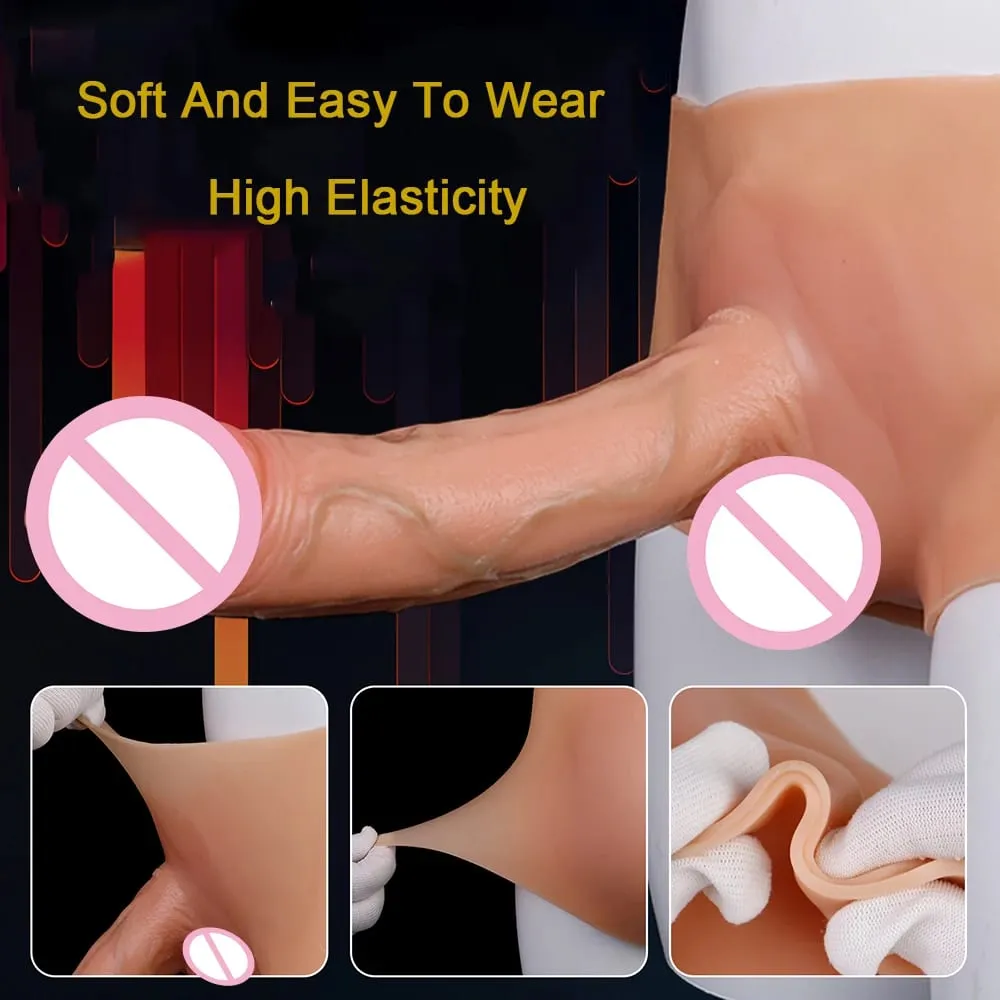 Wearable Solid Dildo Panties Silicone Strapon Realistic Penis Pants Elastic Sex Toys For Adult Women Lesbian Games Pleasure — image 5