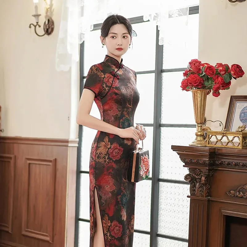 Roupas de moda festa vintage casual verão elegante tradicional chinês roupas cheongsams vestido chinês qipao estilo étnico