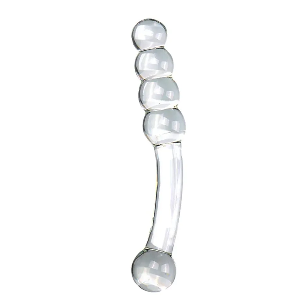Pyrex Glass Dildo 195x33mm Fake Penis Crystal Anal Beads Butt Plug Prostate Massager G Spot Female Masturbation Toys — image 1
