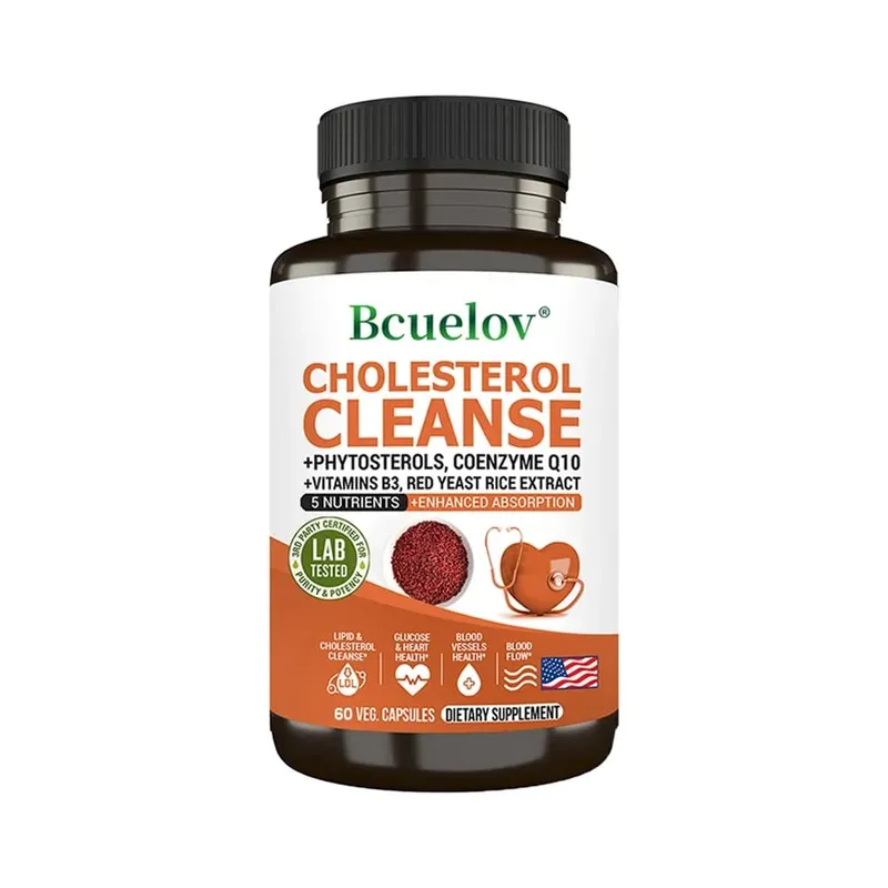 Cholesterol Cleanse Supplement - Helps Lower Cholesterol Levels and Promotes Healthy Cardiovascular and Arterial Circulation
