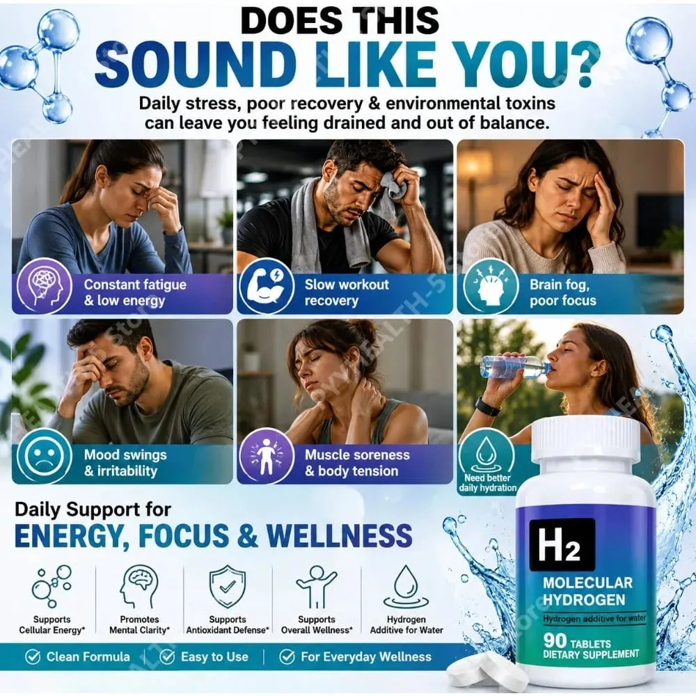 Hydrogen Water Tablets 90 Count Molecular Hydrogen H2 Water Additive with Magnesium for Daily Hydration Support — image 2
