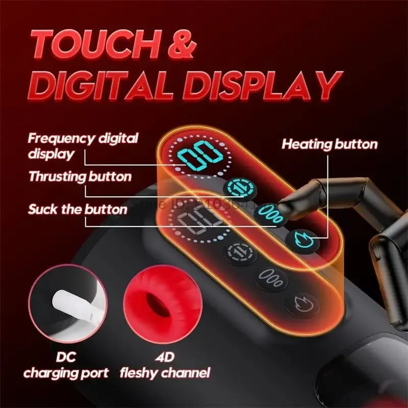 Automatic Telescopic Sucking Heating Male Masturbator Realistic Penis Pump Pocket Pussy 9 Vibrating Sex Machine Sex Toys for Men — image 4