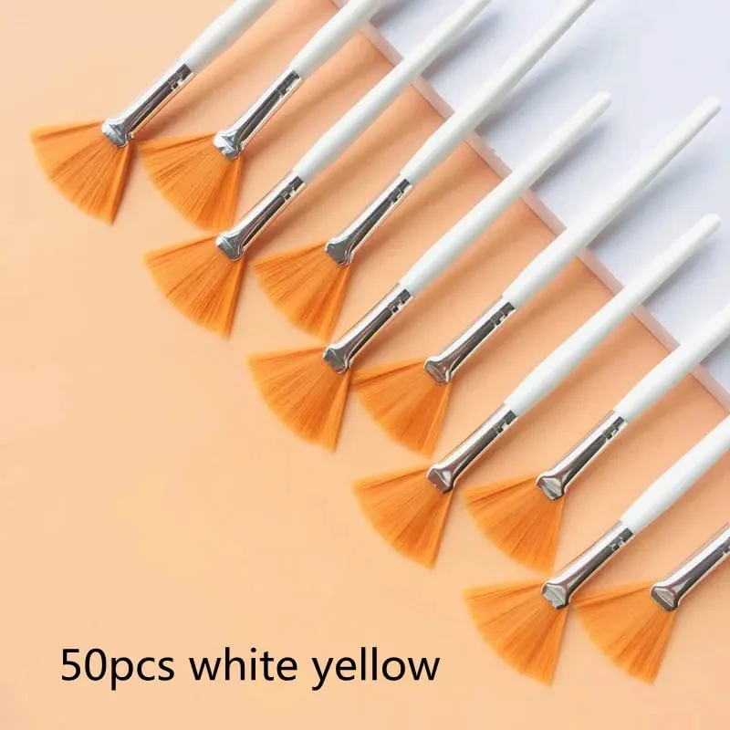 10/20/50pcs Fan Shape Foundation Makeup Brushes Multifunctional Facial Mask Brush Essential Oil Women Beauty Makeup Tools Brush — image 19