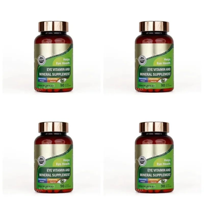 Capsule di vitamine per gli occhi con luteina con zeaxantina e zinco Integratore nutrizionale quotidiano per gli occhi Supporto per la salute degli occhi per adulti Flacone da 90 pezzi