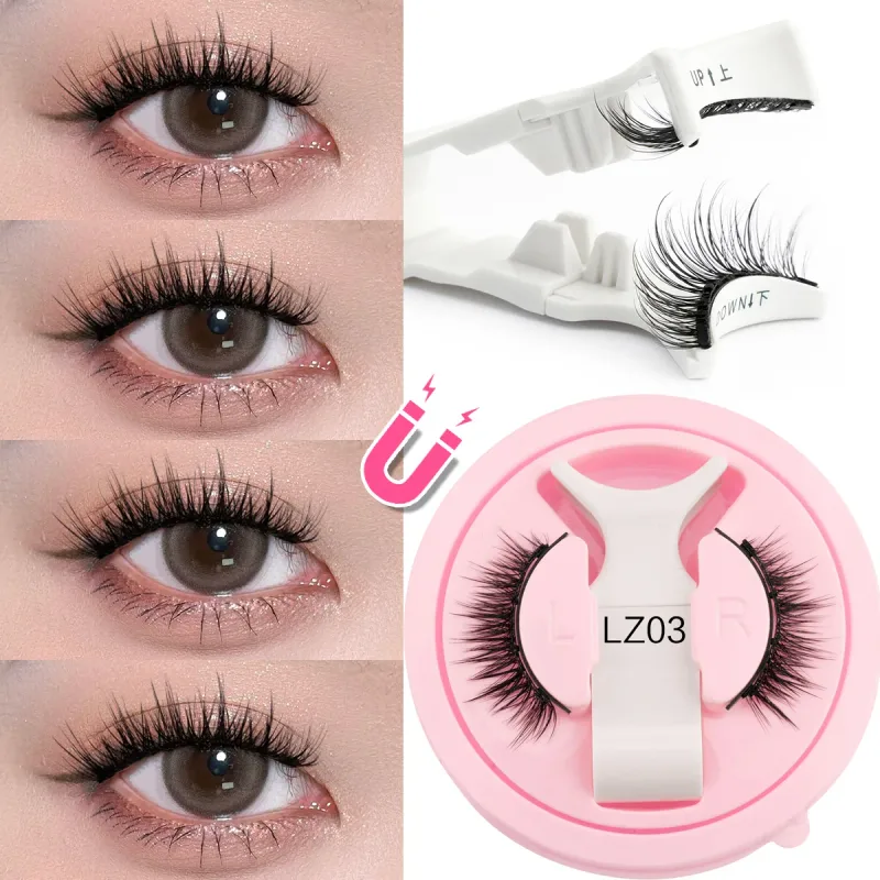 Magnetic Eyelashes Reusable Winged Magnetic 3D Mink Lashes Long-Lasting No Glue Needed False Eyelashes With Tweezer Makeup