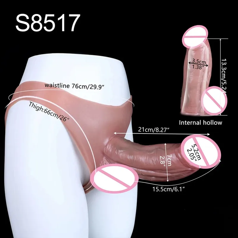 Wearable Extra Large Penis Sleeve Silicon Soft Hollow Penis Panties High-Grade Adult Intimate Toys For Men Adult 18+ Tools
