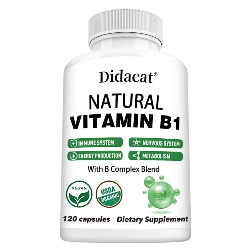 Didacat Vitamin B1 Helps The Immune System Nervous System Energy Support Dietary Supplement
