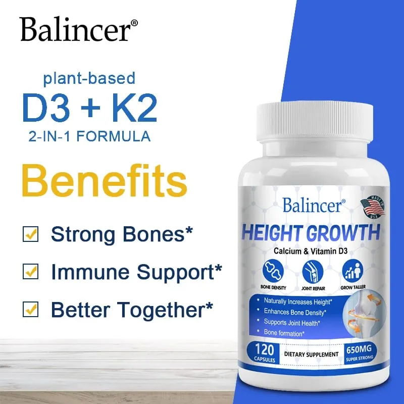 Bone Growth - Growth Supplement for Adults and Children - Grow Taller Increase Bone Density Reduce Bone Loss Osteoporosis