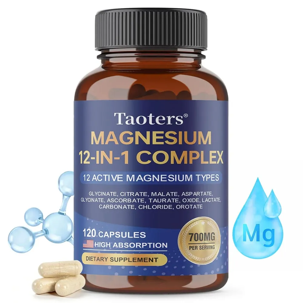 12-in-1 Magnesium Complex Supplement – High Absorption Rate Supports Muscles Nerves and Sleep Suitable for Men and Women — image 1