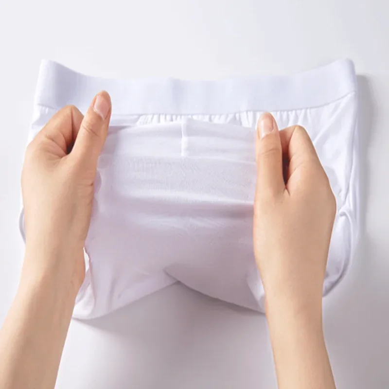 3Pcs Men Big Size Underwear Tighty-whities Sexy Lingerie Panties Briefs White Color Underpants Homme Undies Undershorts Knickers