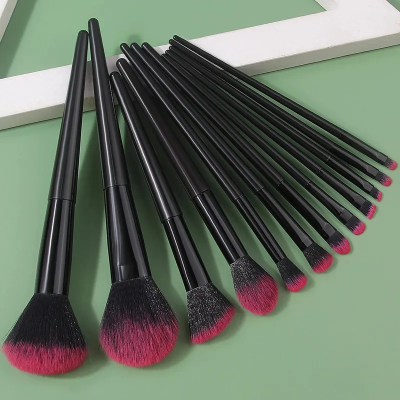 12Pcs Pink Makeup Brush Set Make Up Concealer Blush Powder Brushes Eye Shadow Highlighter Foundation Brush Cosmetic Beauty Tools