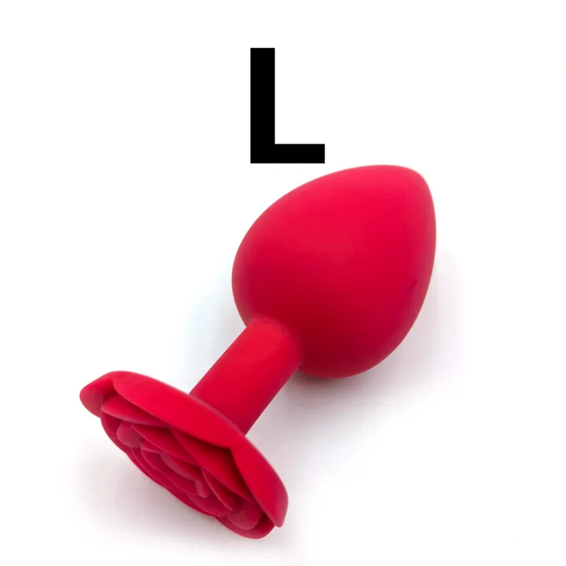 Plug Anal en Silicone souple fleur de Rose débutant à expert 3 tailles godemichet Anal Anus formateur godes Adule jouets sexuels pour Couple femmes hommes
