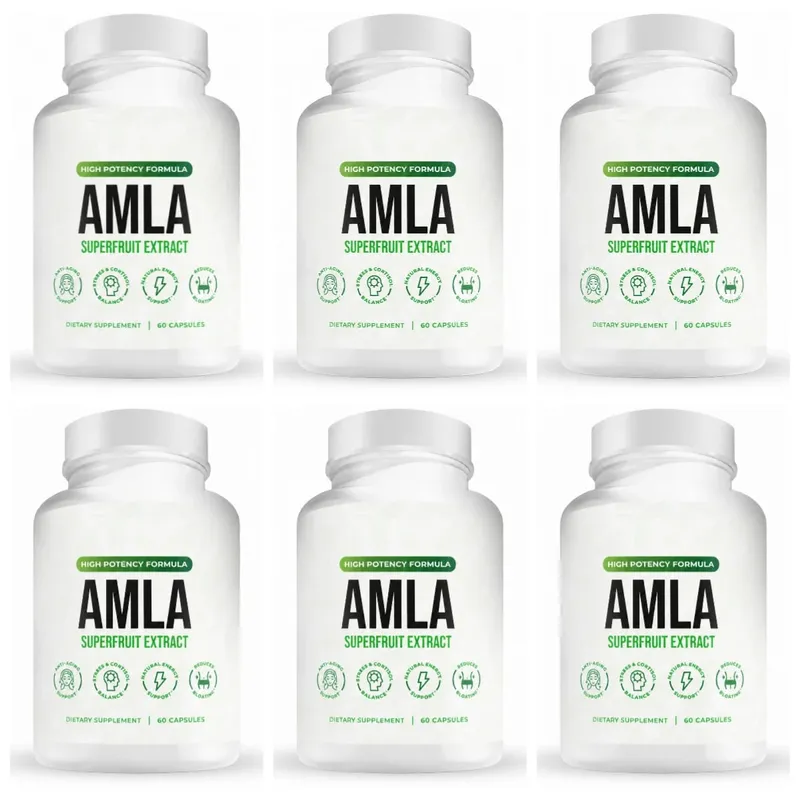 Amla Fruit Extract 1000mg Capsules Superfruit Supplement Energy Support 60 Capsules 30 Servings Vegan Non-GMO Gluten Free