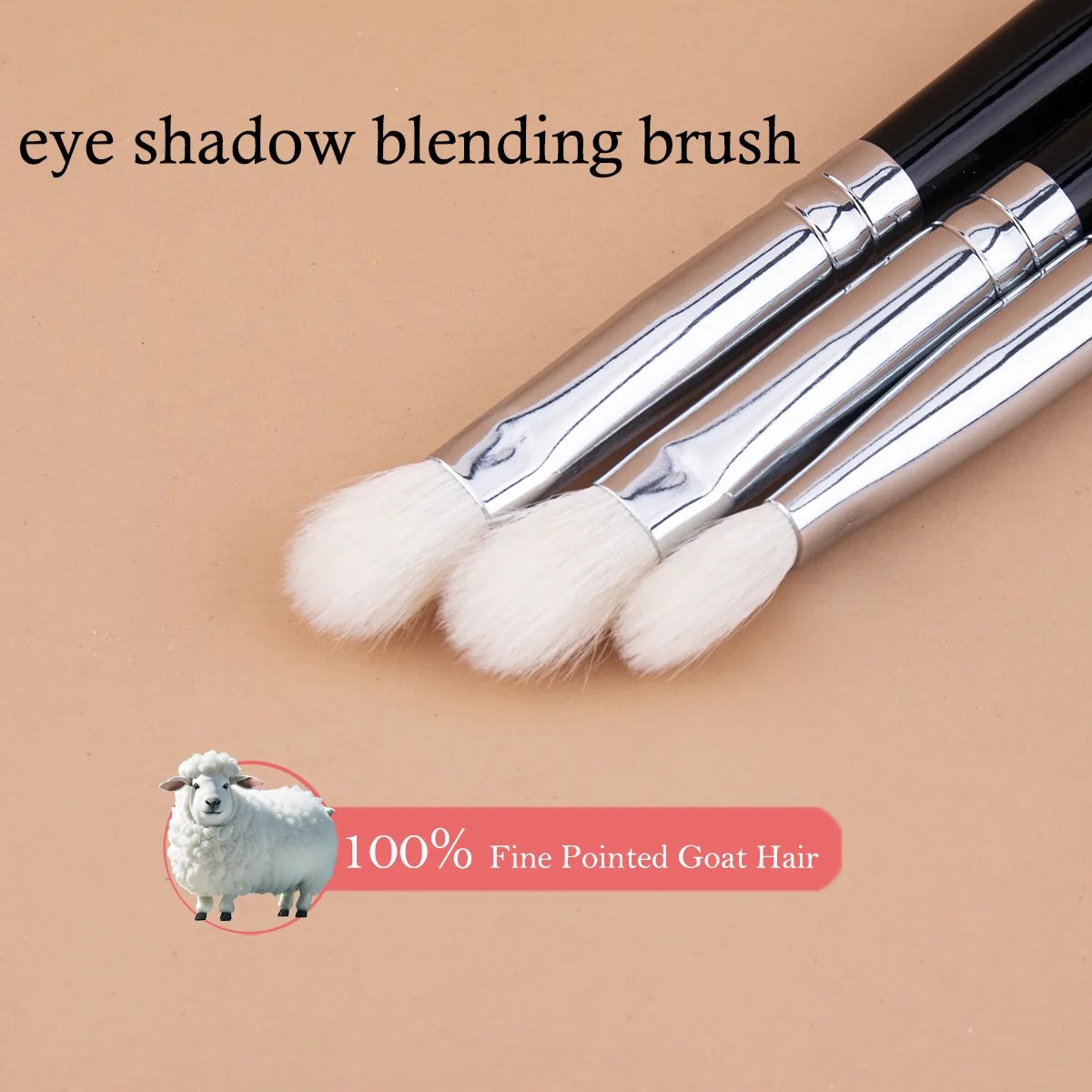 Make Up Eyeshadow Brush 100% Goat Hair Eyeshadow Brush Blending Makeup Brushes Birch Pro Eye Shadow Blending Makeup Tools