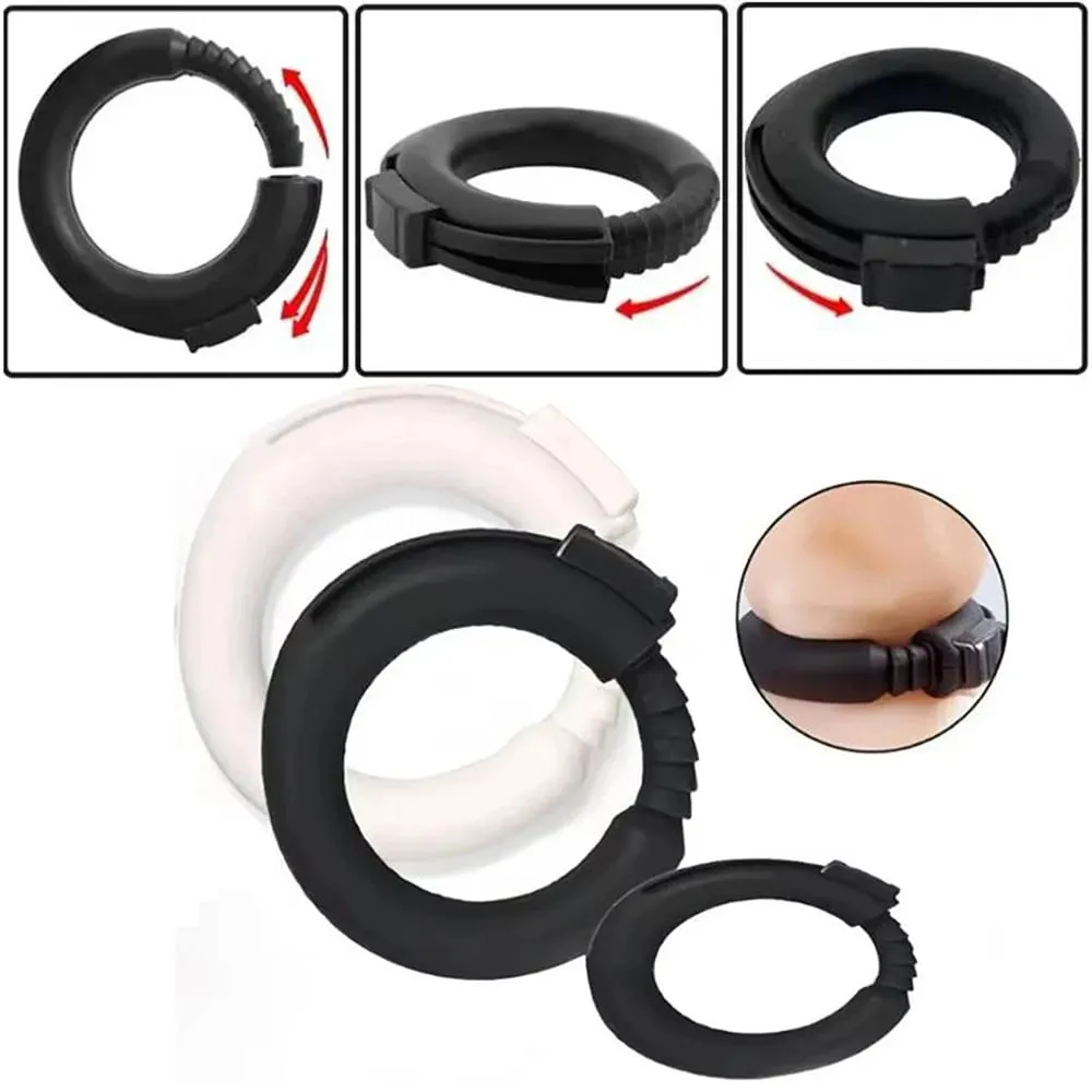 Male Adjustable Silicone Penis Cock Ring Enhancer Prolonging Ejaculation Foreskin Corrector Lock Semen Cockrings Sex Toys — image 1