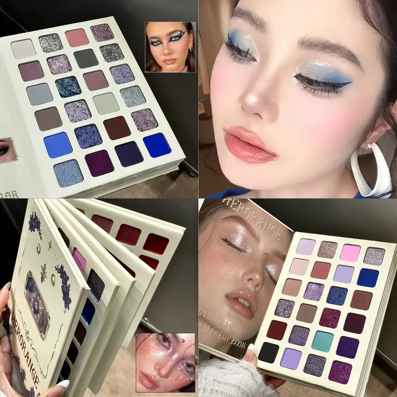 78 Colors Professional Eyeshadow Palette Book Design All In One Makeup Set Shimmer Matte Highlighter Contour Blush Lip Gloss Cos — image 1