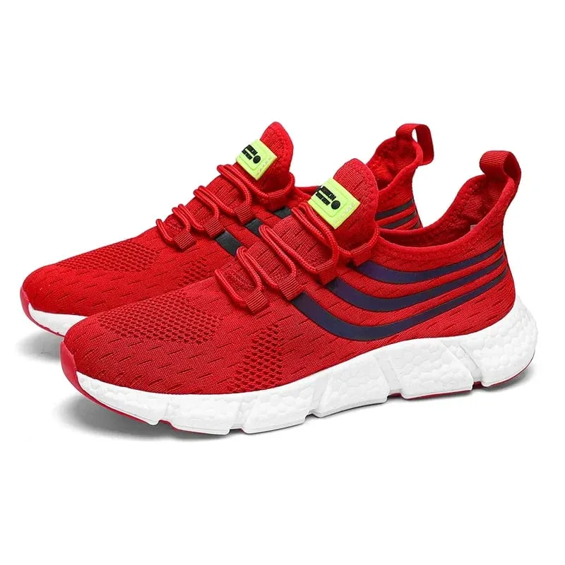 Comfortable Men's Running Shoes Summer Mesh Breathable Lightweight Outdoor Tennis Shoes Fashionable Versatile Balanced Sneakers