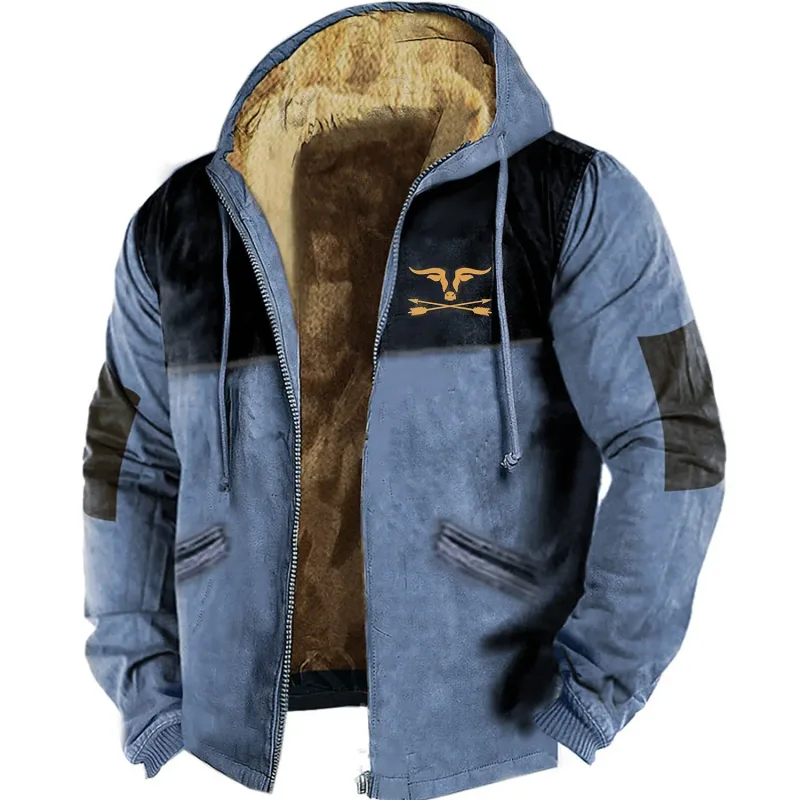 Men's Zipper Hoodies CowBoy Printing Winter For Men/Women Long Sleeve Jacket Sweatshirt Outerwear Clothing