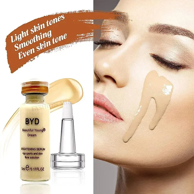 5ml 10 vials Facial Skin Care BB Glow Starter Kit Face Natural Moisturizing BB Cream Ampoule Foundation with Dropper Makeup Set