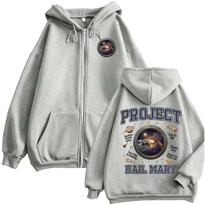 Project Hail Mary Sweatshirts Jacke Mäntel Rocky Jazz Hands Amaze Zip Up Hoodies Männer Frauen Mode Hochwertige Reißverschlusspullover