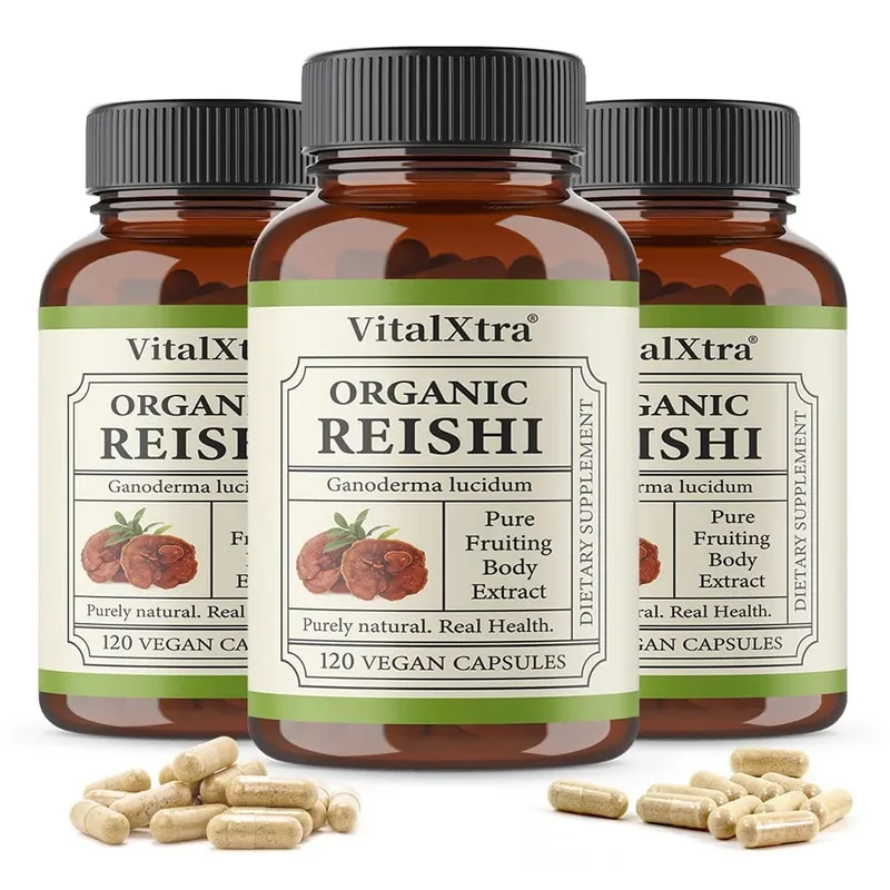 Reishi Mushroom Capsules 1000mg Ganoderma Lucidum Supports Immune Health Relaxation Sleep & Natural Energy Vegan Non-GMO — image 9