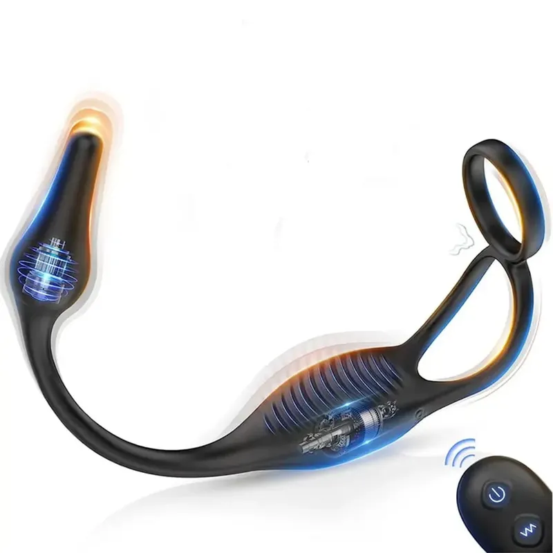 Vibrating Butt Plug Cock Ring for Men Remote Control Anal Vibrator Prostate Massager Gay Anal Plug Adult Goods Sex Toy for Men