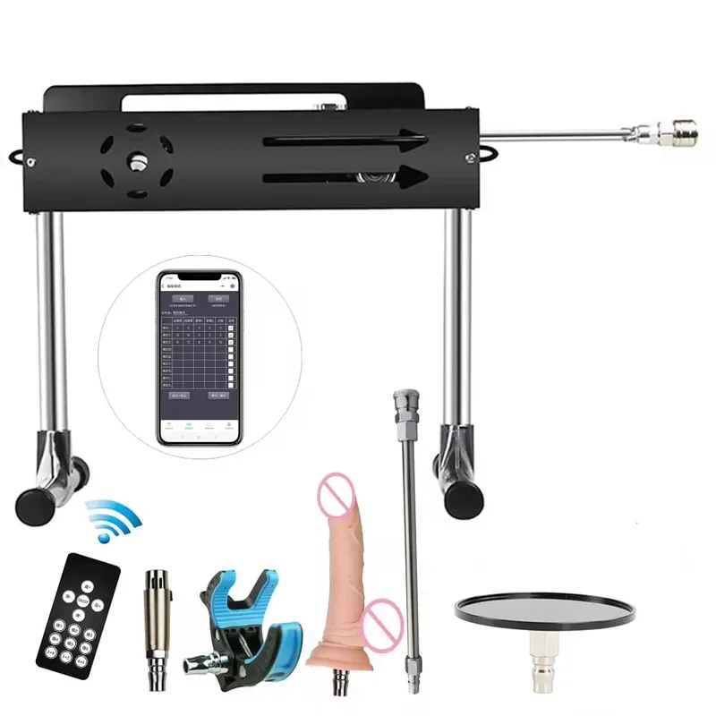 200W Super Powerful Stroke 1-15cm Automatic Masturbation Machine with Dildo Attachments Support Three Controllers Sex Machines