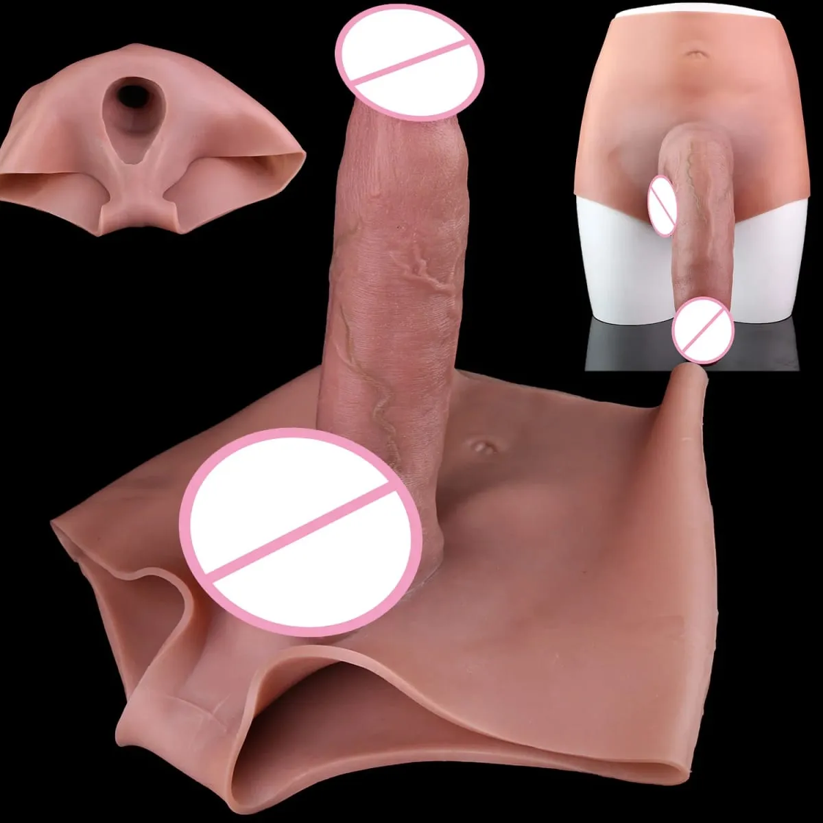 Wearable Extra Large Penis Sleeve Silicon Soft Hollow Penis Panties High-Grade Adult Intimate Toys For Men Adult 18+ Tools