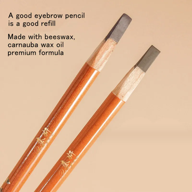 Eyebrow Pen Hard Microblading Brow Definer Enhancers Pencil Waterproof Easy To Apply Makeup Natural Wild Brows Tint